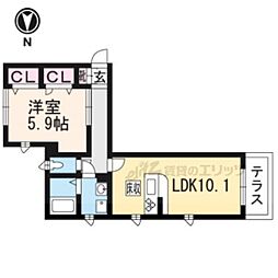 シャーメゾンOZAKI 1LDKの間取図画像