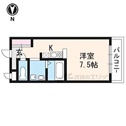 フォレスト.27 ワンルームの間取図画像