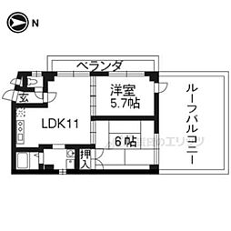 エグゼ東山 2LDKの間取図画像