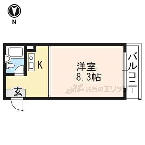 サンウイング桂 212｜京都府京都市西京区川島東代町(賃貸マンション1R・2階・18.90㎡)の写真 その2