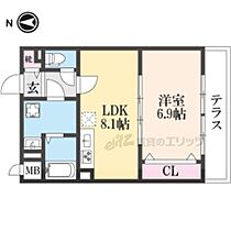 京都府京都市右京区西院日照町（賃貸マンション1LDK・1階・38.38㎡） その2