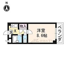 ジーアップ・レイ 1Kの間取図画像