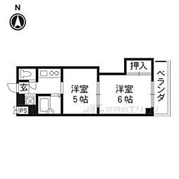 ラセットアベニュー 6階2Kの間取り