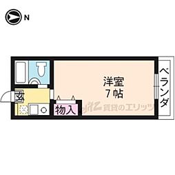 阪急京都本線 桂駅 徒歩7分の賃貸マンション 3階1Kの間取り