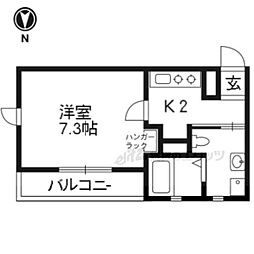 アルカスＮＥＸＴ御池 2階1Kの間取り