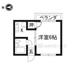 シェモアクレール 4階1Kの間取り