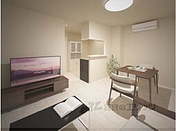 阪急京都本線 西院駅 徒歩8分の賃貸アパート 1階1LDKのリビング/ダイニング