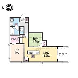 仮称　嵯峨広沢南下馬野町ヘーベルメゾン 1階2LDKの間取り