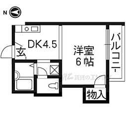 ルポズワール 2階1Kの間取り