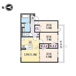 D-ROOM京都壬生 3LDKの間取図画像