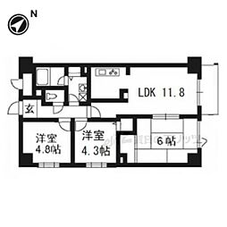 パインフィールド吉祥院 3LDKの間取図画像