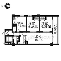 コンフォレスト三条 3LDKの間取図画像
