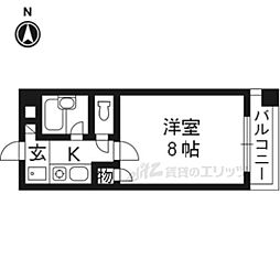 フルートファル・シード 1Kの間取図画像
