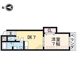 ビュープラザ 1DKの間取図画像