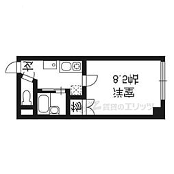 アベニュー高辻 1Kの間取図画像
