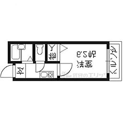 ビレイユ真英四条柳馬場 1Kの間取図画像