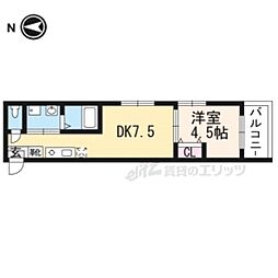 アジュールメゾン十条 3階1DKの間取り