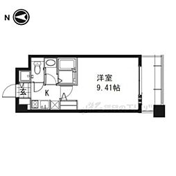 JR東海道・山陽本線 京都駅 徒歩3分の賃貸マンション 2階1Kの間取り