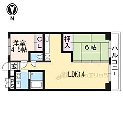 エクセレント墨染 3階3LDKの間取り