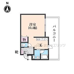 ＷＩＮ21 4階1Kの間取り