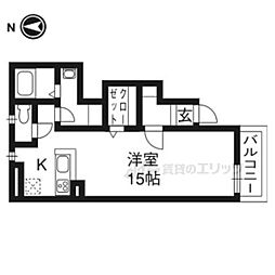 イグレック藤の森 1階1Kの間取り