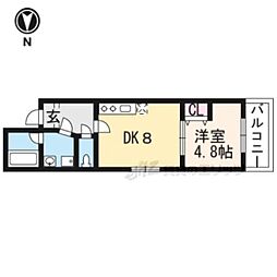 EASE京都室町 4階1LDKの間取り