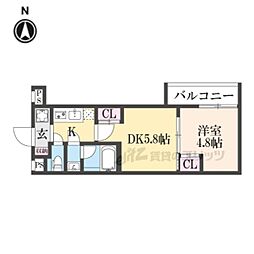 ESTRUTHKYOTOII 2Kの間取図画像