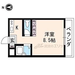 アネックス21 1Kの間取図画像