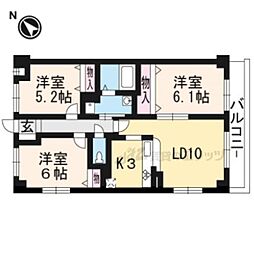 プリマヴェーラ桃山 3LDKの間取図画像