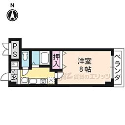 ヴィランセンワアネックス 1Kの間取図画像