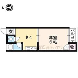 清幸マンション 1DKの間取図画像