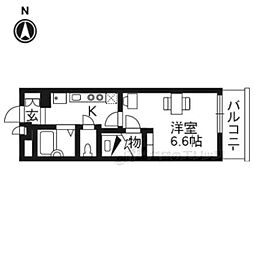 レオパレスメゾン吉祥院 1Kの間取図画像