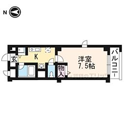 サウスイースト千 1Kの間取図画像