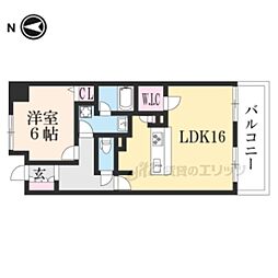 パインフィールド洛東 1LDKの間取図画像