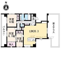 シルエラ御所南 3LDKの間取図画像