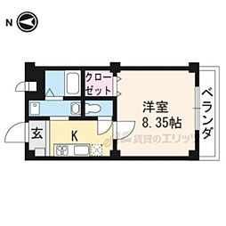 Enchante 1Kの間取図画像