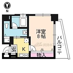 SHICATAONZEBLDG 1Kの間取図画像