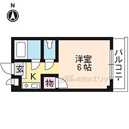 コーポシンフォニィー 1Kの間取図画像