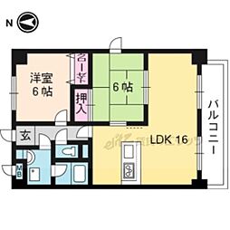 CASAVERDE 2LDKの間取図画像