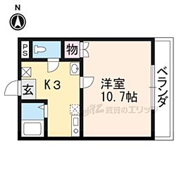 メゾン・マリゼッタ1 1Kの間取図画像