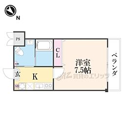 メゾン・ベローナ 1Kの間取図画像