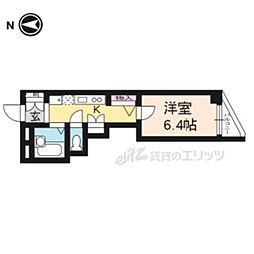 JR東海道・山陽本線 西大路駅 徒歩7分の賃貸マンション 6階1Kの間取り