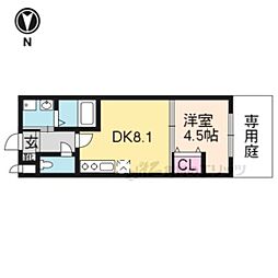 Ｒｅｓｉｄｅｎｃｅ二条洛中庵 地下1階1DKの間取り