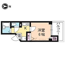 JR東海道・山陽本線 西大路駅 徒歩7分の賃貸マンション 3階1Kの間取り