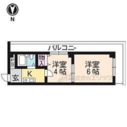 レ・タン・ドゥ・ラ・メールＣＫVI 3階2Kの間取り