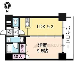 ライラックス 6階1LDKの間取り