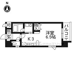 ベラジオ京都神泉苑 6階1Kの間取り