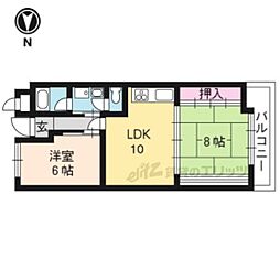 イヌイ星の子ハイツ 2LDKの間取図画像