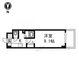 プラネシア星の子京都駅前 1Kの間取図画像