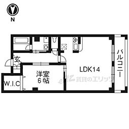 エスペランサココミキヤ 1LDKの間取図画像